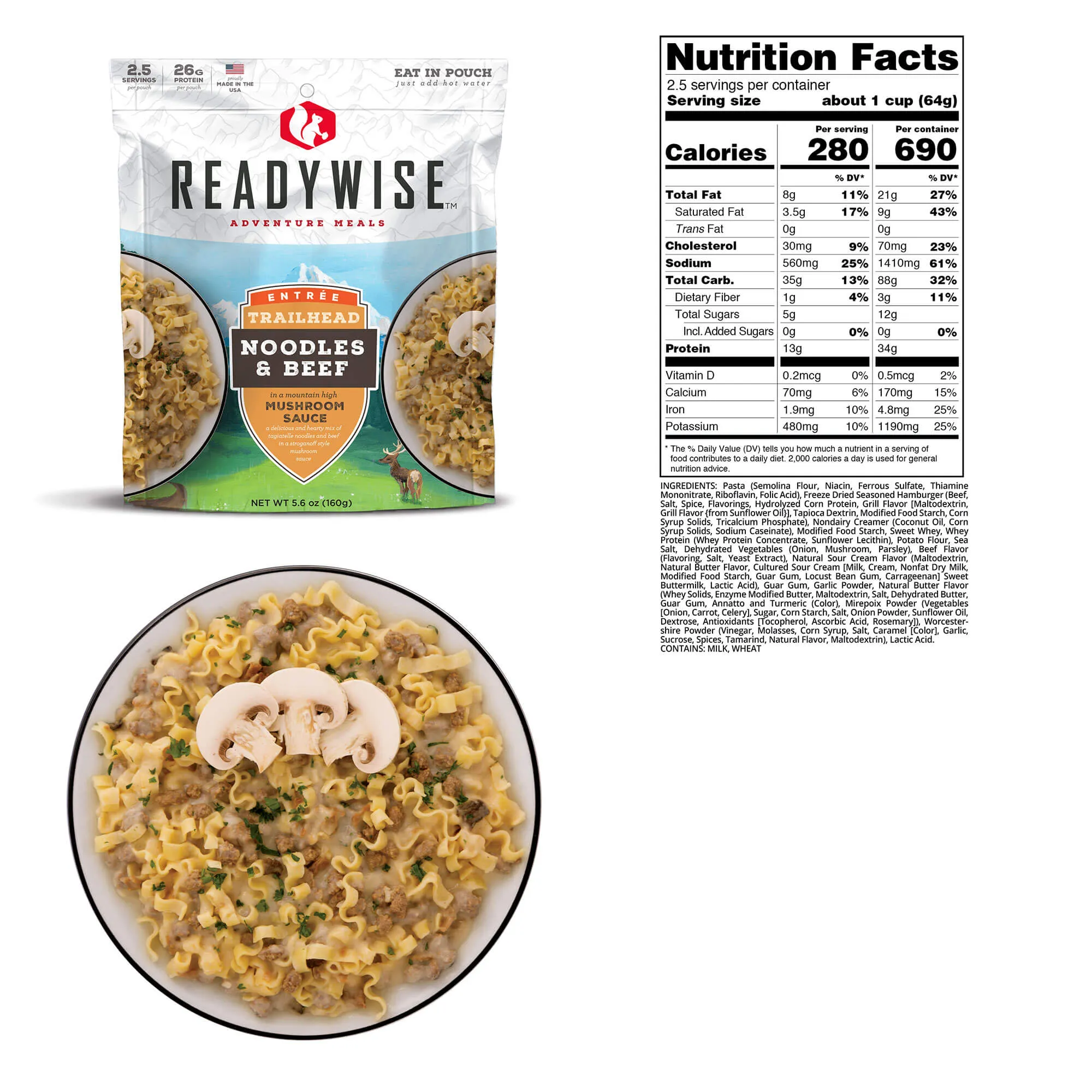 ReadyWise - Trailhead Noodles & Beef - 6 Pack