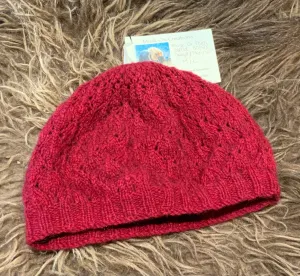 Red Chevron Qiviut Blend Hat