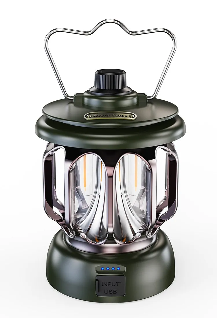 Retro Power Bank Camping LED Lamp