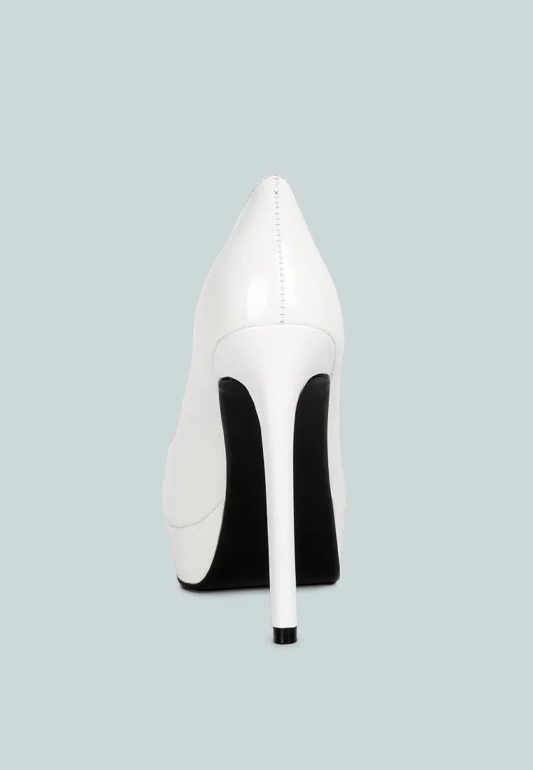 ROTHKO White Platform Stiletto Pumps