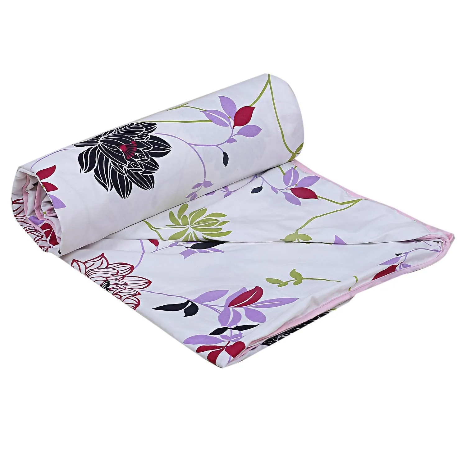 Royal Traders Poly Cotton Dohar Print Single Bed Reversible AC Blanket/AC Dohar (SINGLE BED, Multi-2)