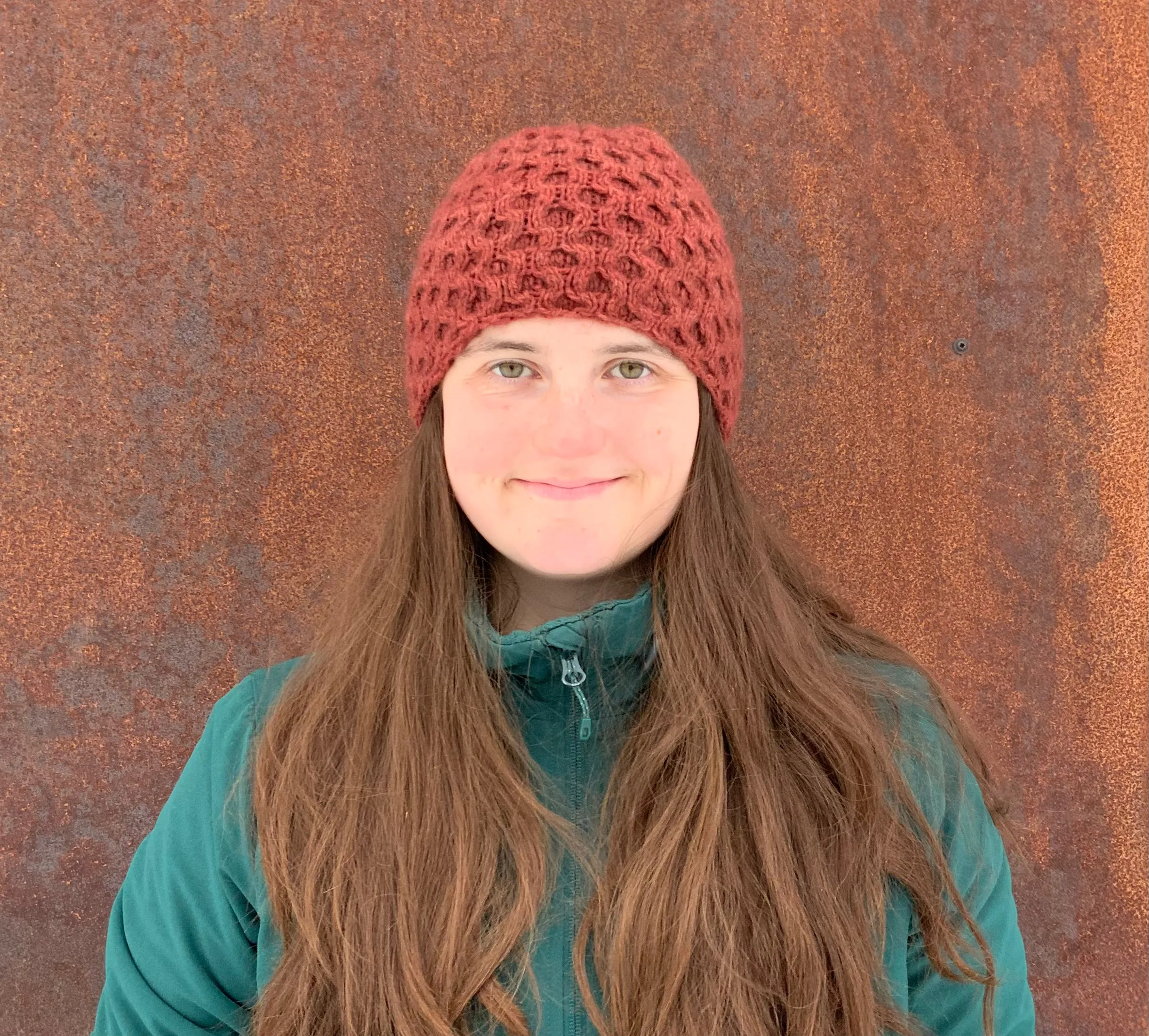 Rust Honeycomb Qiviut Blend Hat