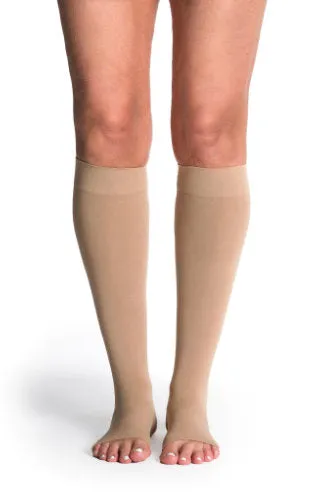 Sigvaris 841CO Soft Opaque, 15-20 mmHg, Knee High, Open Toe