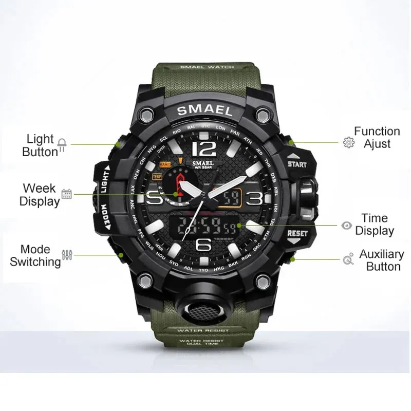 SMAEL Brand Men Sports Watch