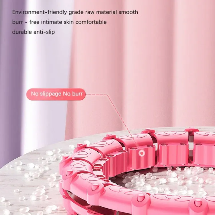 Smart Thin Waist Ring Women Will Not Fall Off Detachable Abdominal Ring Fitness Equipment, Size: 12 Knots(Coral Pink)