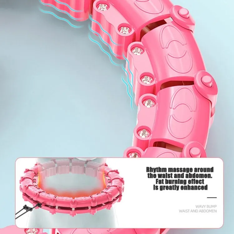 Smart Thin Waist Ring Women Will Not Fall Off Detachable Abdominal Ring Fitness Equipment, Size: 12 Knots(Coral Pink)