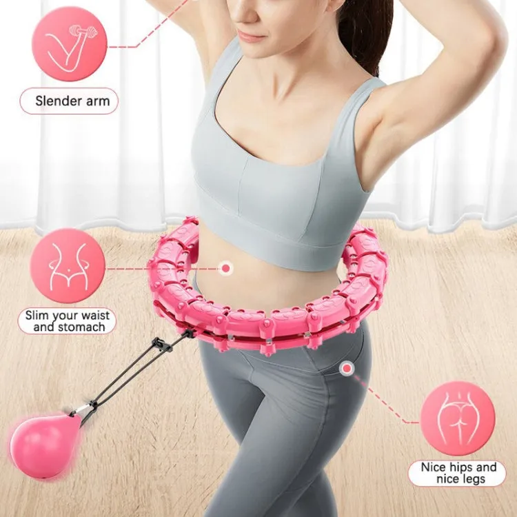 Smart Thin Waist Ring Women Will Not Fall Off Detachable Abdominal Ring Fitness Equipment, Size: 12 Knots(Coral Pink)