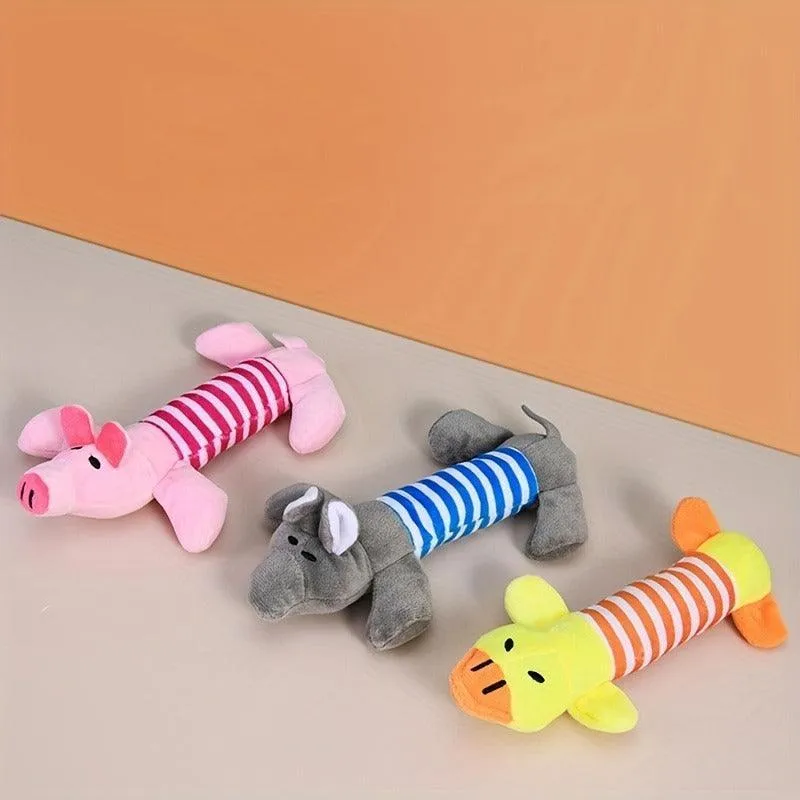 Squeaky Dog Toy - Pig/Elephant/Duck