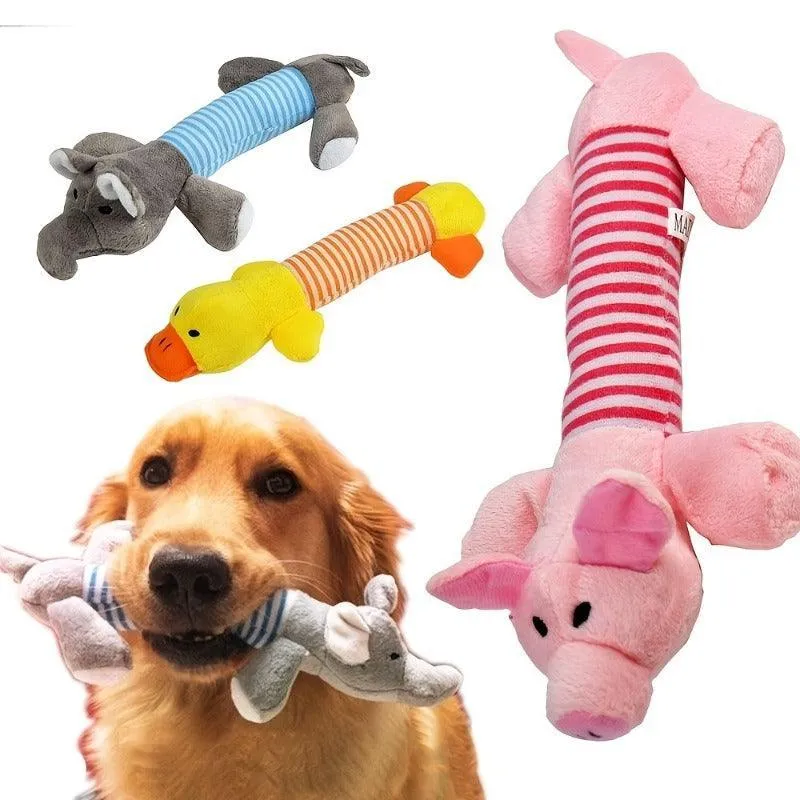 Squeaky Dog Toy - Pig/Elephant/Duck