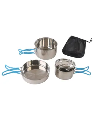 Stansport Backpacking Cook Set Stainless Steel