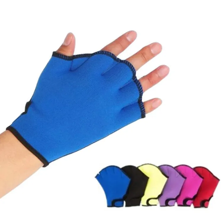 Swimming Training Duck Palm Webbing Multifunctional Snorkeling Gloves, Size: S(Royal Blue)