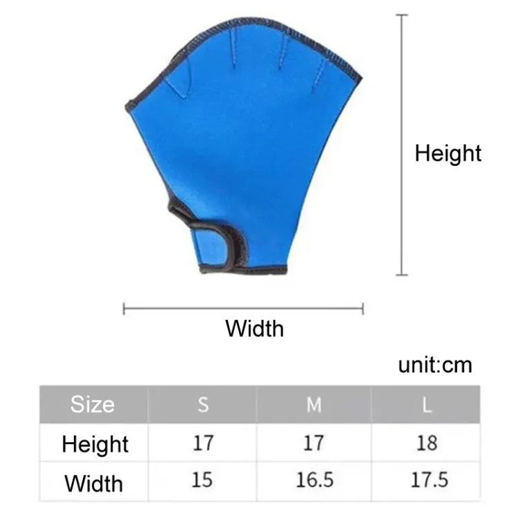 Swimming Training Duck Palm Webbing Multifunctional Snorkeling Gloves, Size: S(Royal Blue)