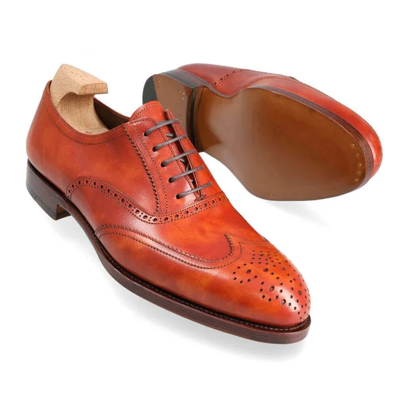 Tangerine Oxford Lace Up Shoes