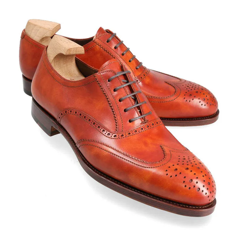 Tangerine Oxford Lace Up Shoes