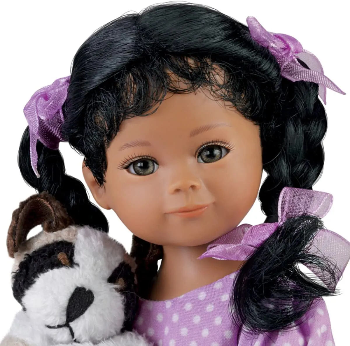 The Ashton-Drake Galleries Kimani & Her Plush Puppy African American Child Doll Hand-painted Poseable Collectible Doll by Mayra Garza 9-inches