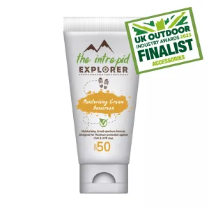 The Intrepid Explorer Travel Size Moisturising SPF 50 Sunscreen 60ml