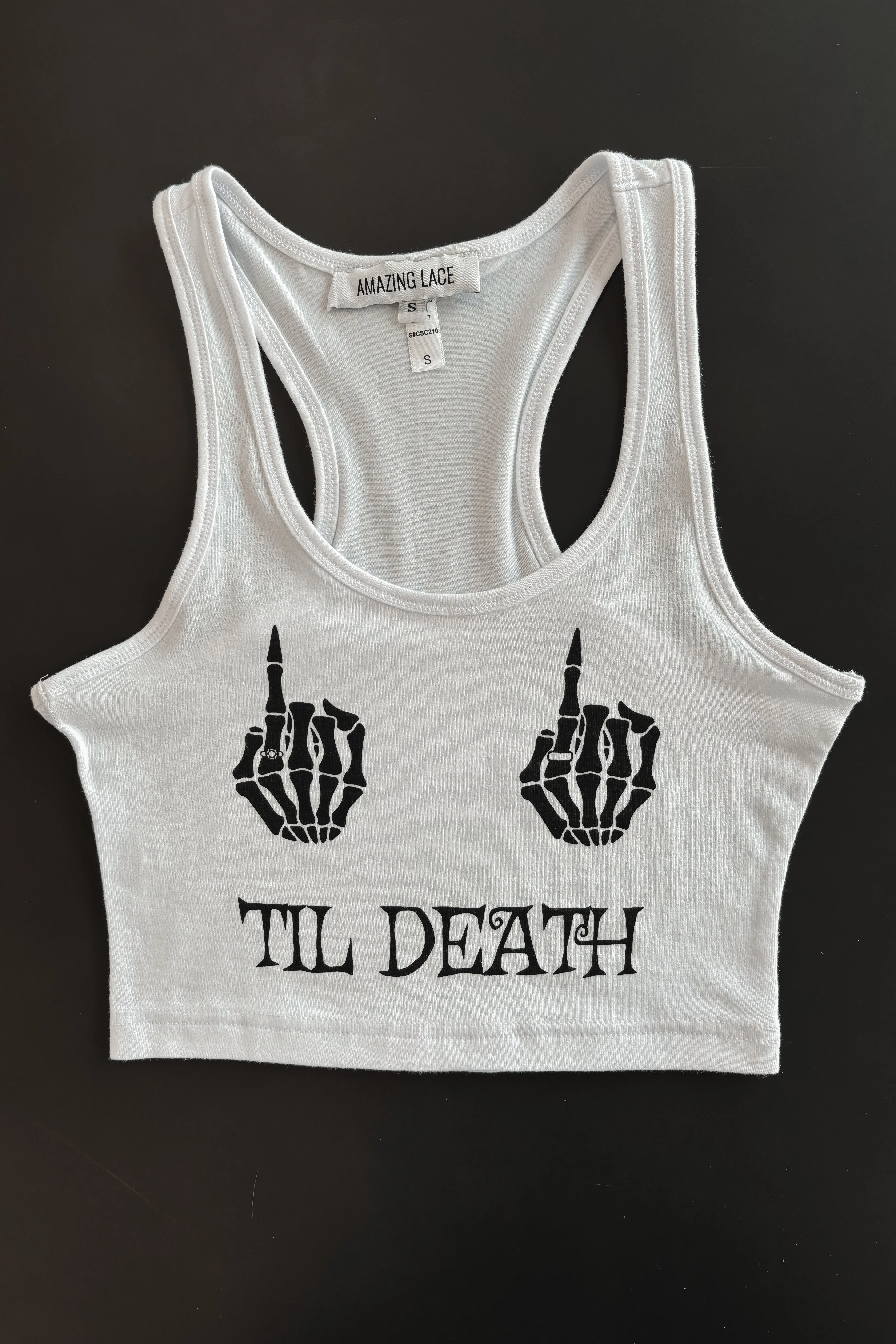 Till Death Bride Or Die Bachelorette Skeleton Bridal Graphic Tank