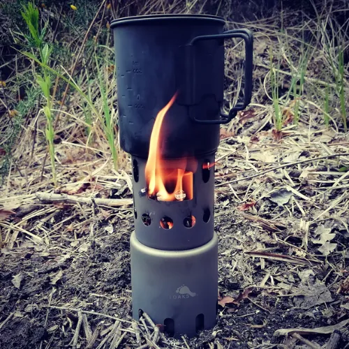 Titanium Backpacking Wood Burning Stove small (STV-12) by TOAKS