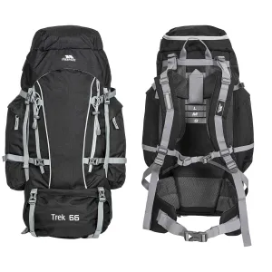 Tresspass Trek 66L Rucksack - Black