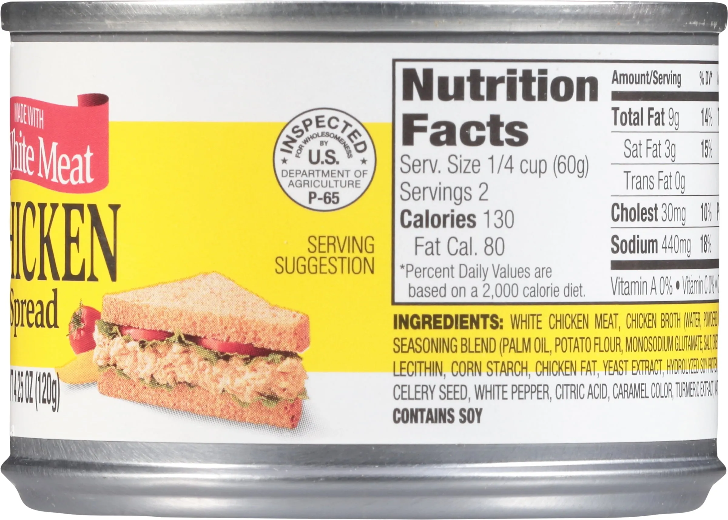 Underwood White Meat Chicken Spread, 4.25 oz