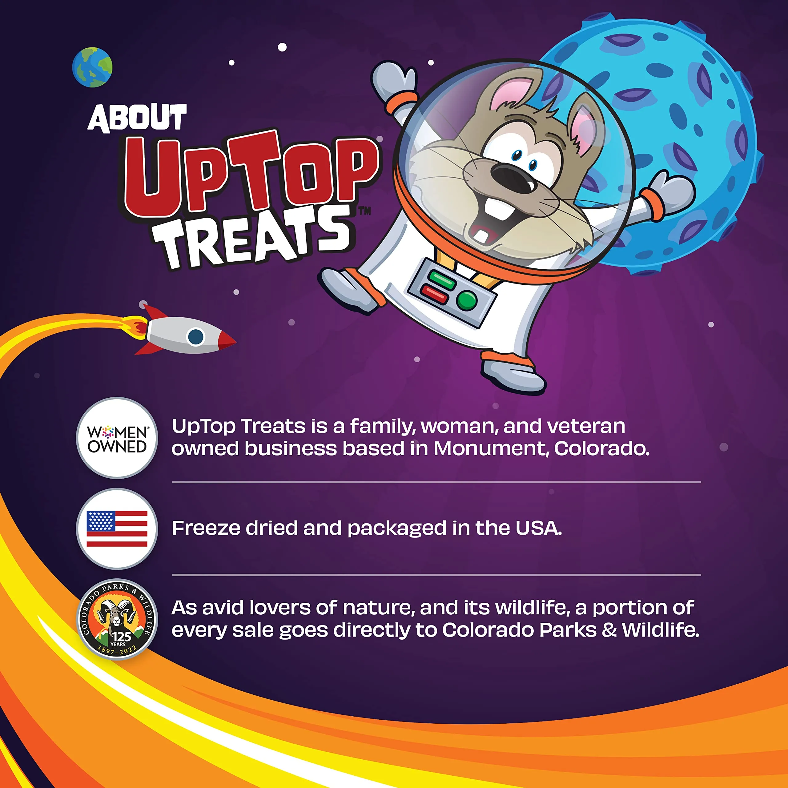 UpTop Treats Original Moon Rocks - Freeze Dried Candy - (3.5oz Bag)