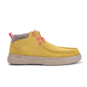 Walk in Pitas Pic-Garda Ladies Mustard Suede Waterproof Elasticated Ankle Boots