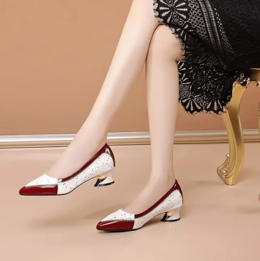 Women's Fashion High Heels: Thick Heels, Soft Soles, Comfortable Single Shoes