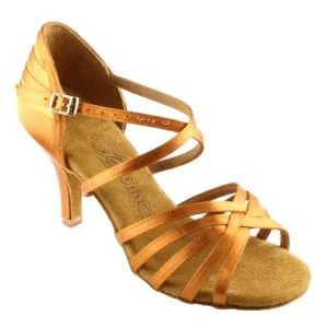 Women's Latin Dance Shoes, Model 2324, Heel EH13, Tan 3