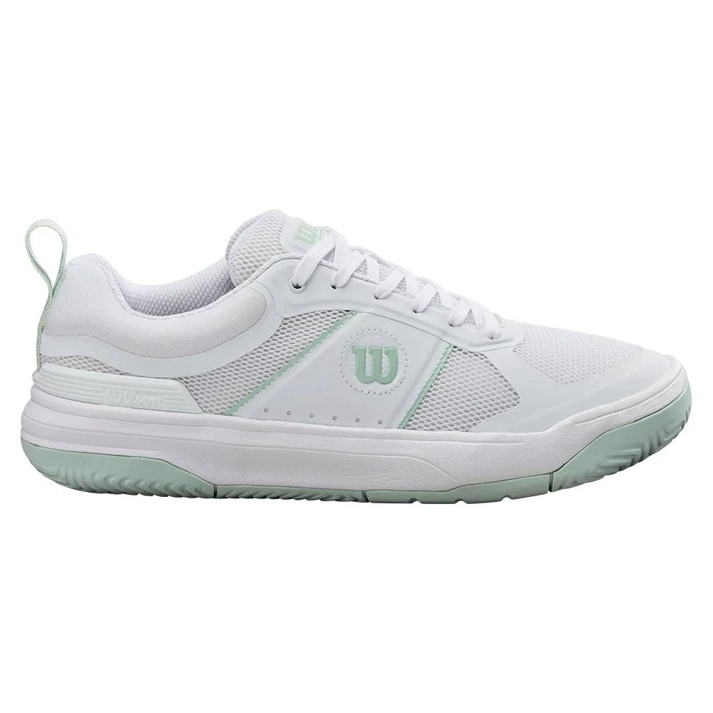 Women`s Pickle Pro Pickleball Shoes White and Surf Spray