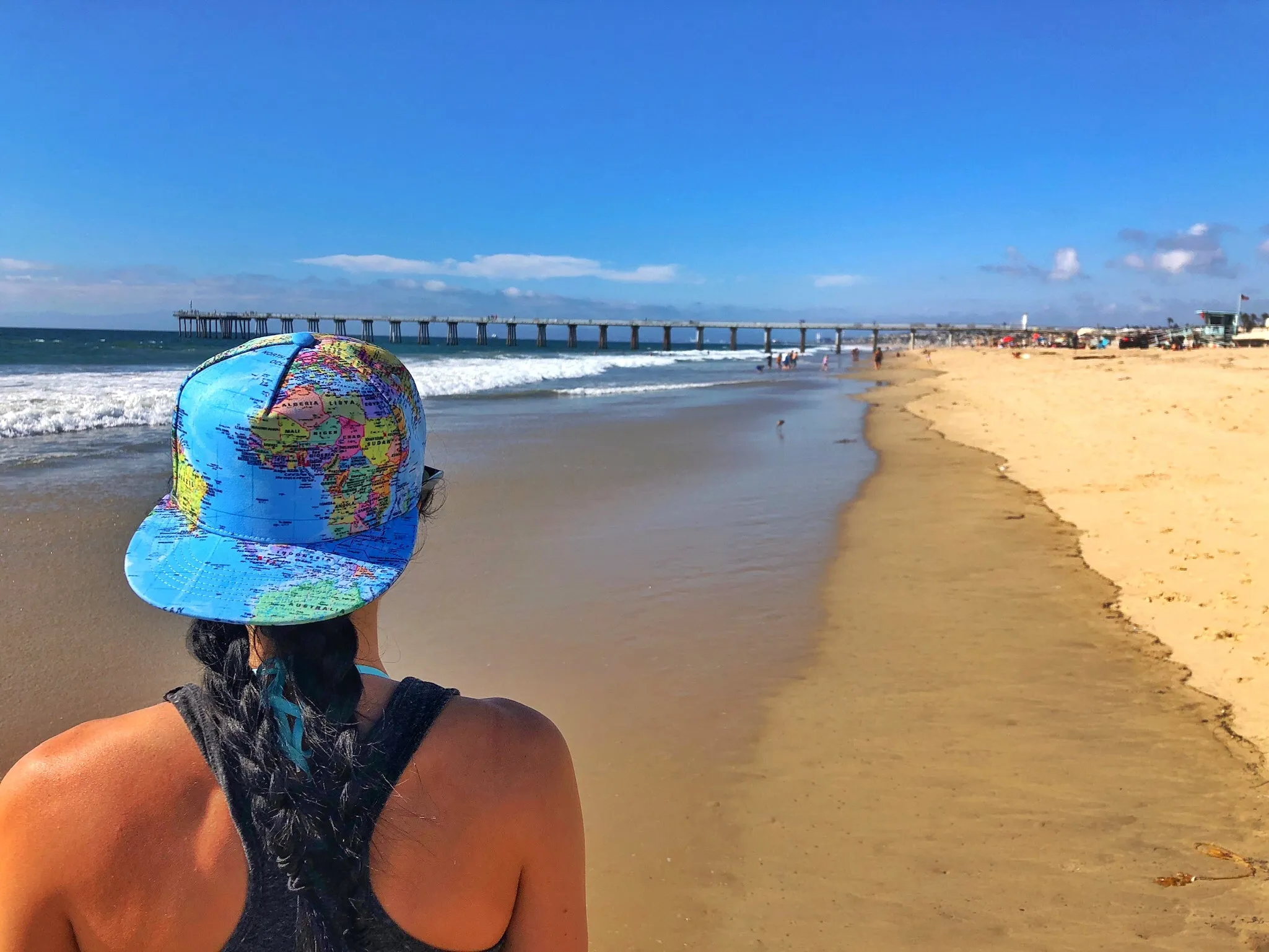 World Map Snapback Hat