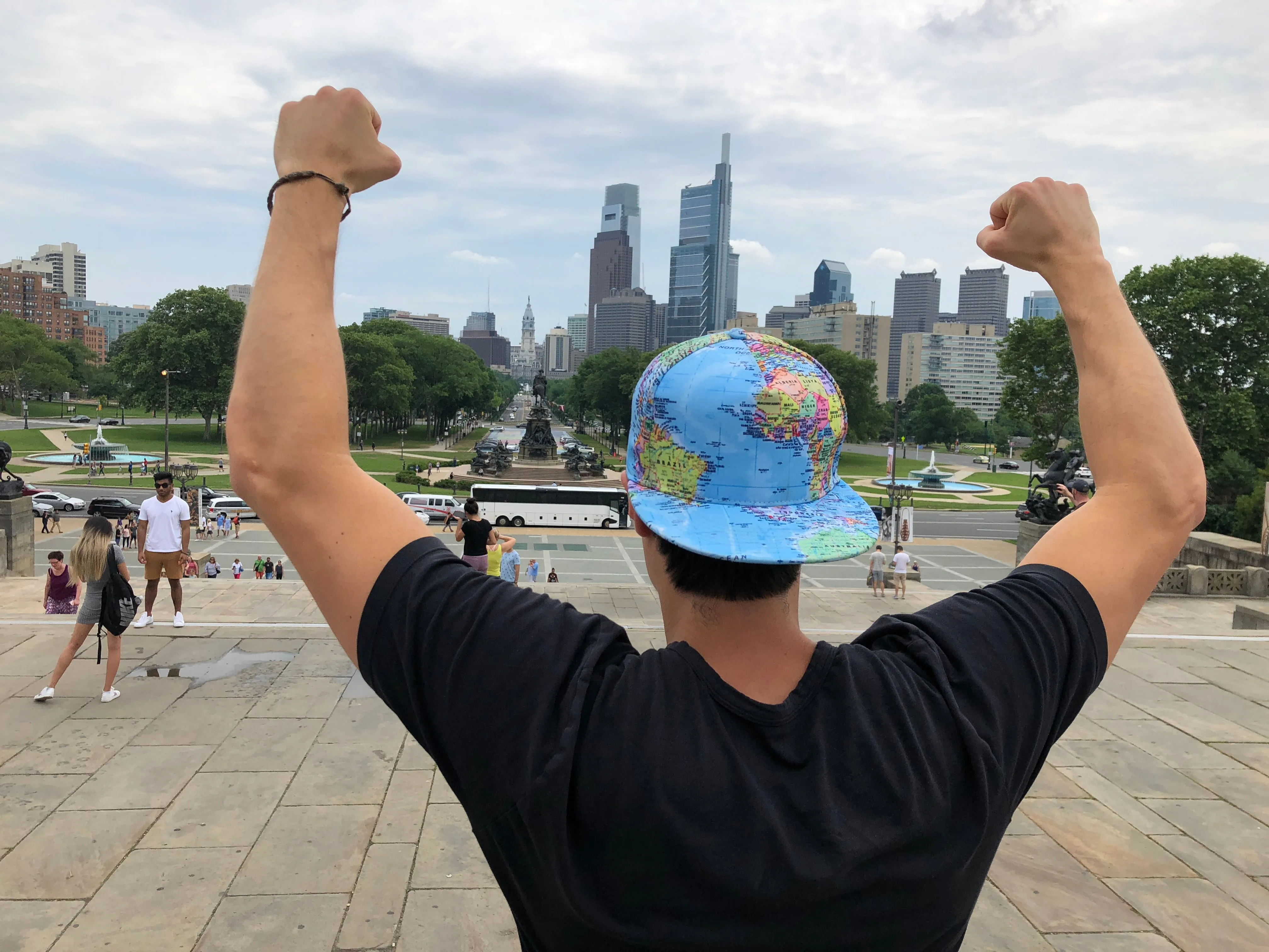 World Map Snapback Hat